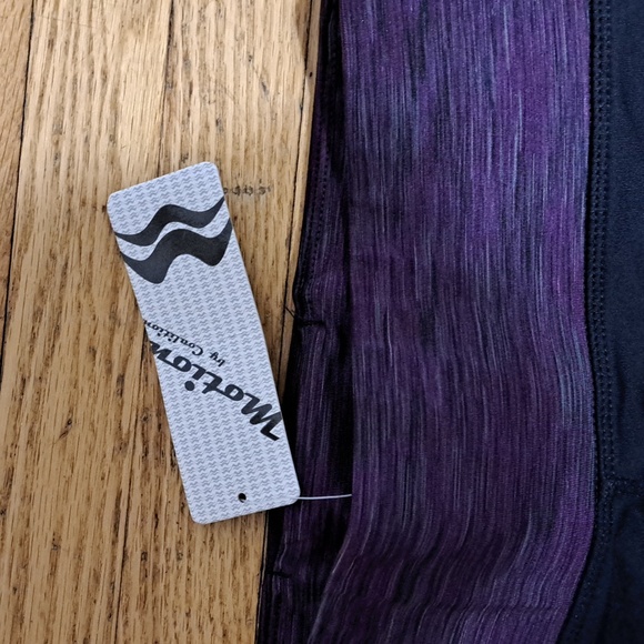 NWT Motion by Coalition Dance Gym Black with purple waistband Leggings Sz S - Picture 2 of 7
